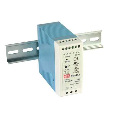 MDR-60-48 DIN rail power supply, 60W, 48V, 1.25A, MEAN WELL