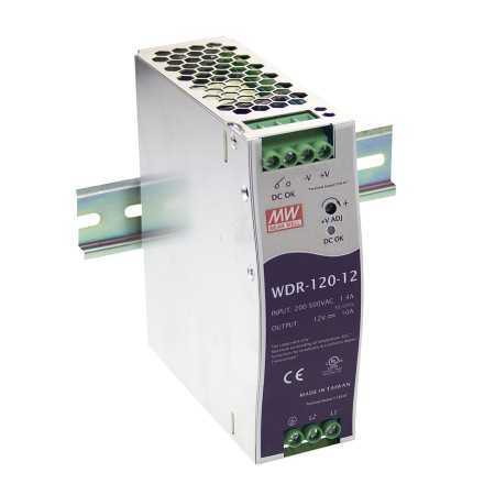 HDR-150-12 DIN rail power supply, 135.6W, 12V, 11.3A, MEAN WELL