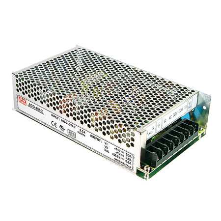 PSC-160A switching power supply, open-frame, 160W, 13.8/13.8V, MEAN WELL