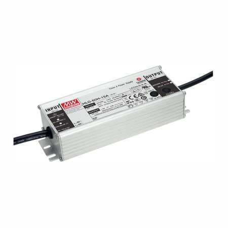 HLG-60H-15AB LED driver, IP65 60W, 15V, 4A CV+CC dimmable, MEAN WELL