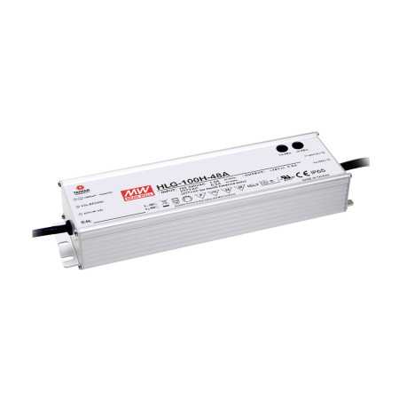 HLG-100H-48 LED driver, IP67 96W, 48V, 2A CV+CC, MEAN WELL