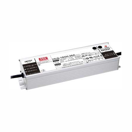 HLG-185H-24A LED driver, IP65 187W, 24V, 7.8A CV+CC, MEAN WELL