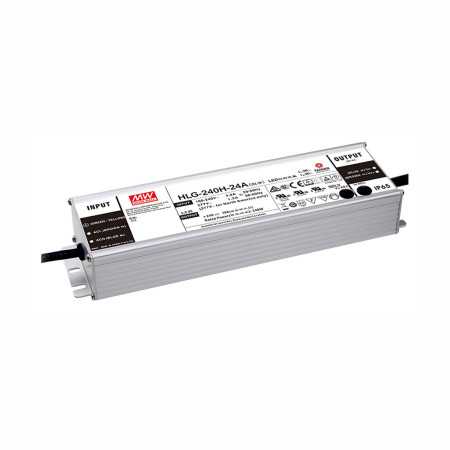 HLG-240H-15A LED driver, IP65 225W, 15V, 15A CV+CC, MEAN WELL