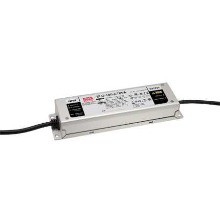 ELG-150-C1050DA-3Y Led driver, IP67 150W, 72-143V, 1050mA CC DALI +PE, MEAN WELL