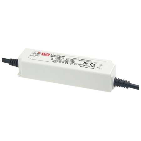 LPF-16-30 Led driver, IP30 16.2W, 30V, 0.54A CV+CC, MEAN WELL