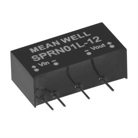 DPRN01O-12 DC/DC converter 48:+/-12V +/-42mA 1W, MEAN WELL