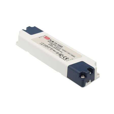 PLM-12-1050 Led driver, Class2 12W, 7-12V, 1050mA CC, MEAN WELL