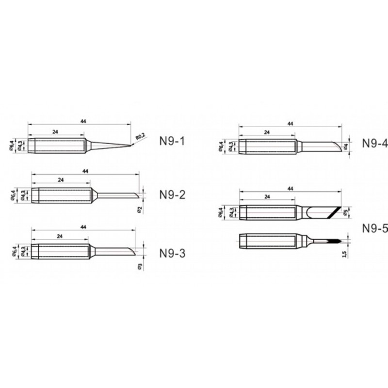 79-1926 N9-2 Spare tip for ZD-8901, ZD-8916, ZD-8936